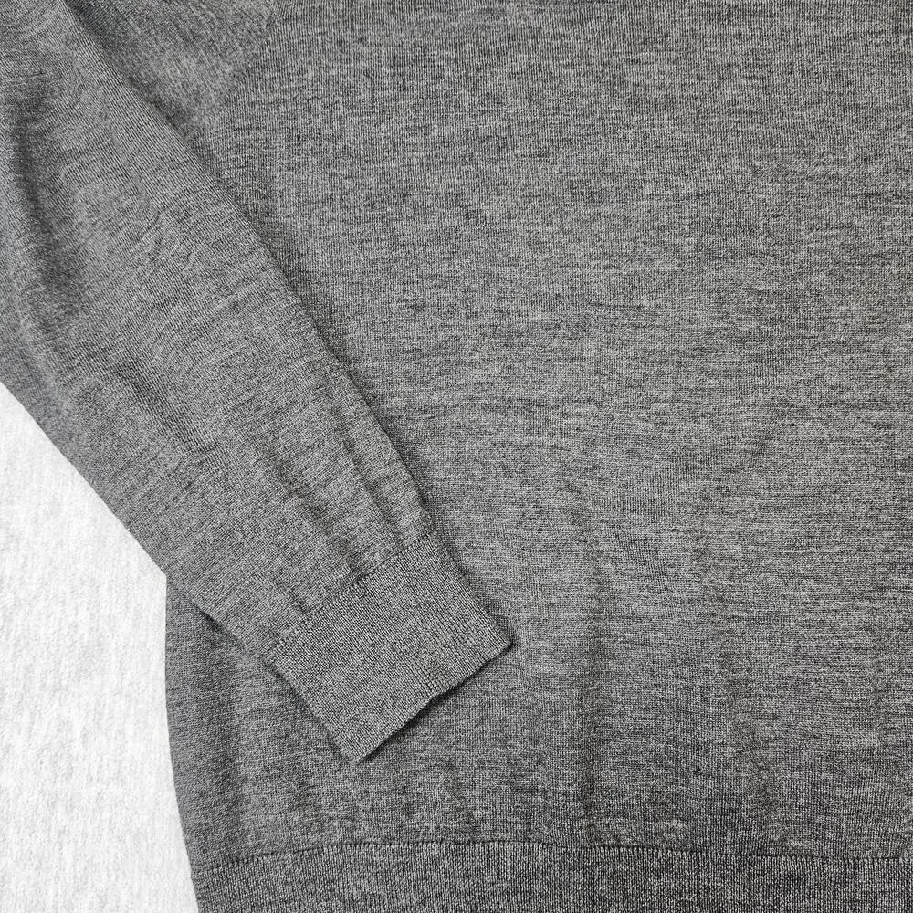 Polo Ralph Lauren Sweater Mens 2XL Gray Merino Wool V-Neck Embroidered Pony